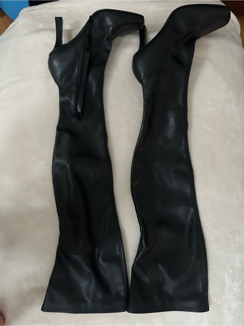 Classic Black Over-the-Knee Stiletto Boots NWOT
